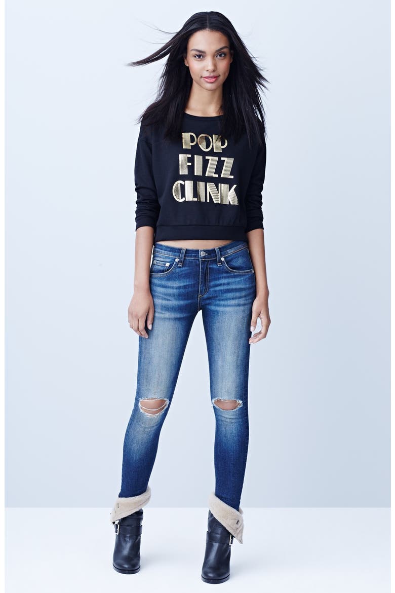 rag & bone/JEAN 'The Skinny' Stretch Jeans, Alternate, color, PACIFICO