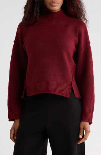 Exposed Seam Turtleneck Sweater