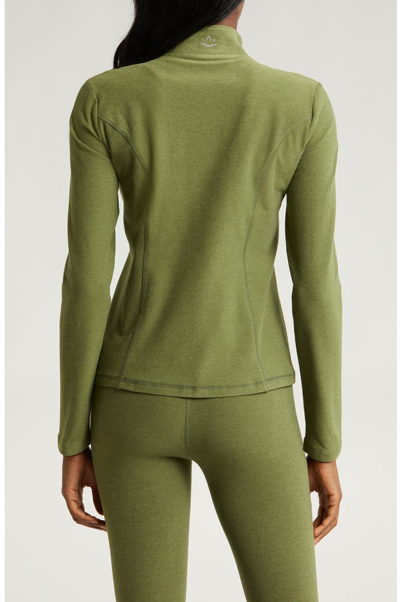 On the Go Mock Neck Jacket, Alternate, color, MOSS GREEN HEATHER