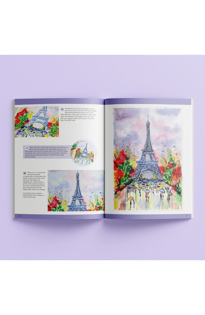 Art Maker Watercolor Painting Complete Starter Kit, Instructional Book, Alternate, color, Multicolored