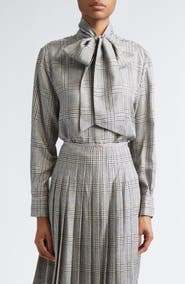 Thom Browne Pow Hunting Bow Silk Tweed Button-Up Shirt