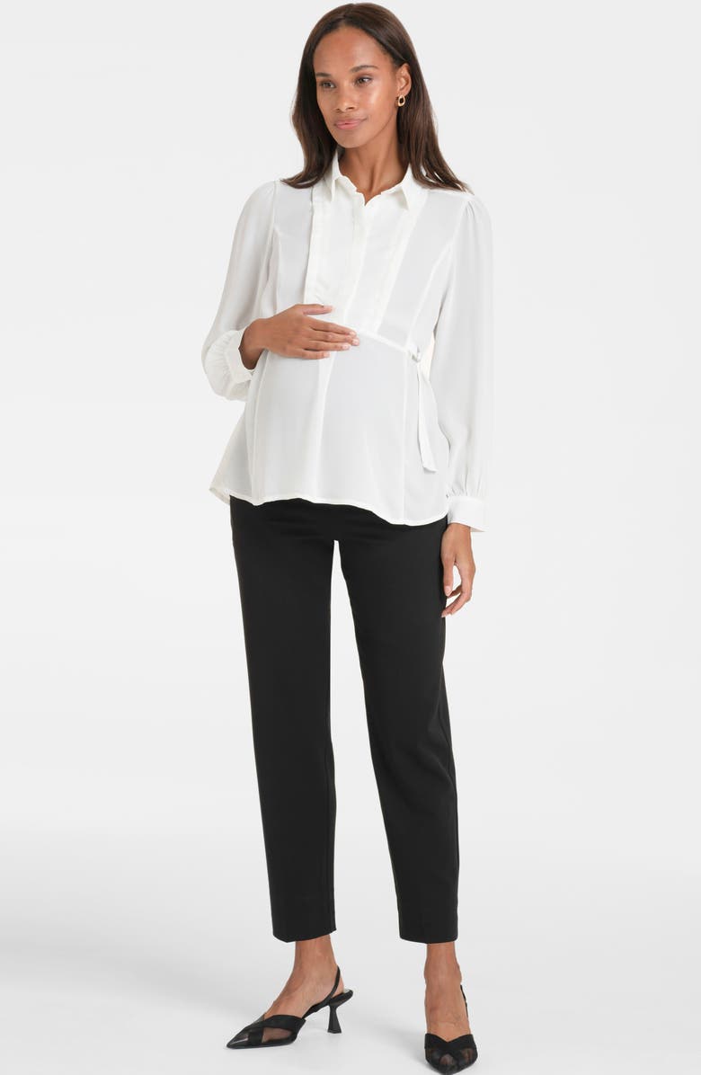 Seraphine Over the Bump Ankle Straight Leg Maternity Pants, Alternate, color,