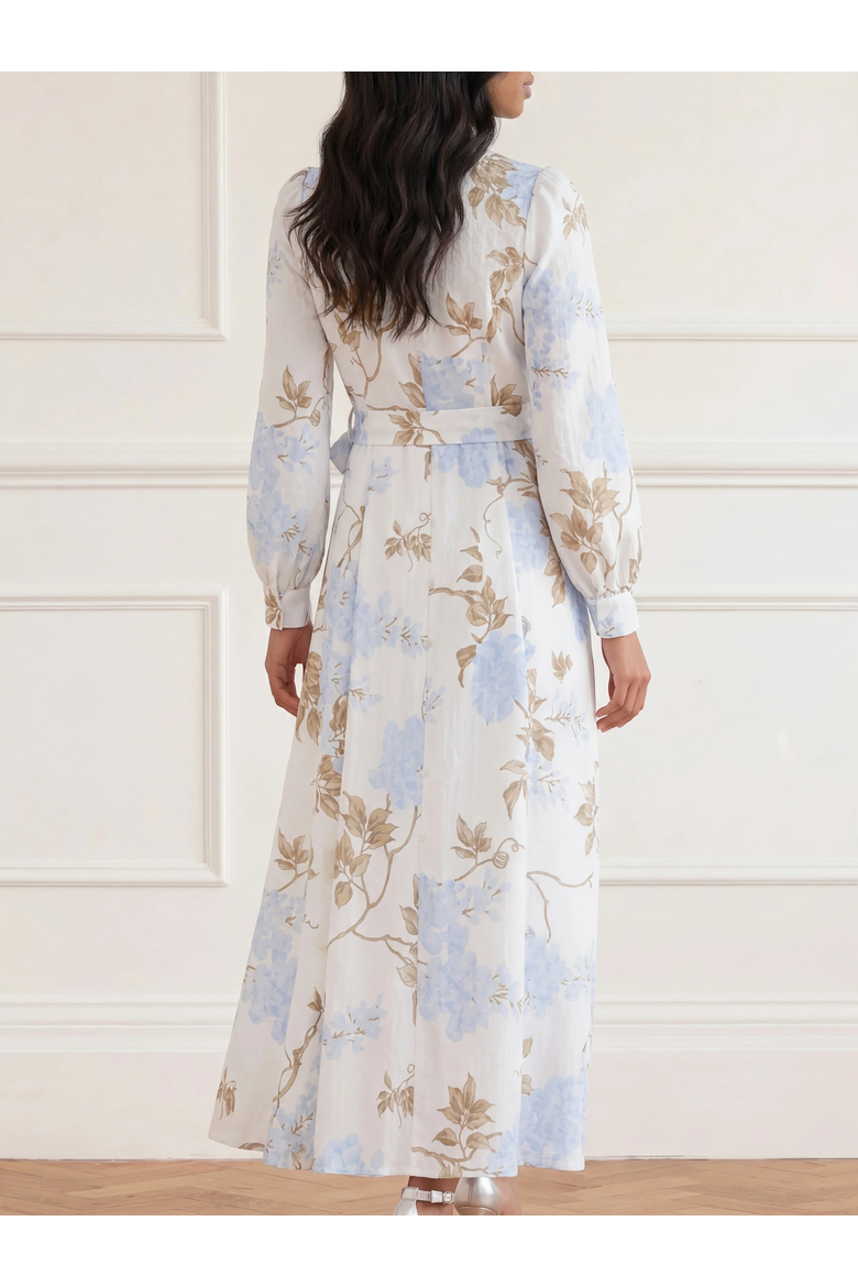 Wisteria Jacquard Shirt Dress, Alternate, color, Optic White/Blue