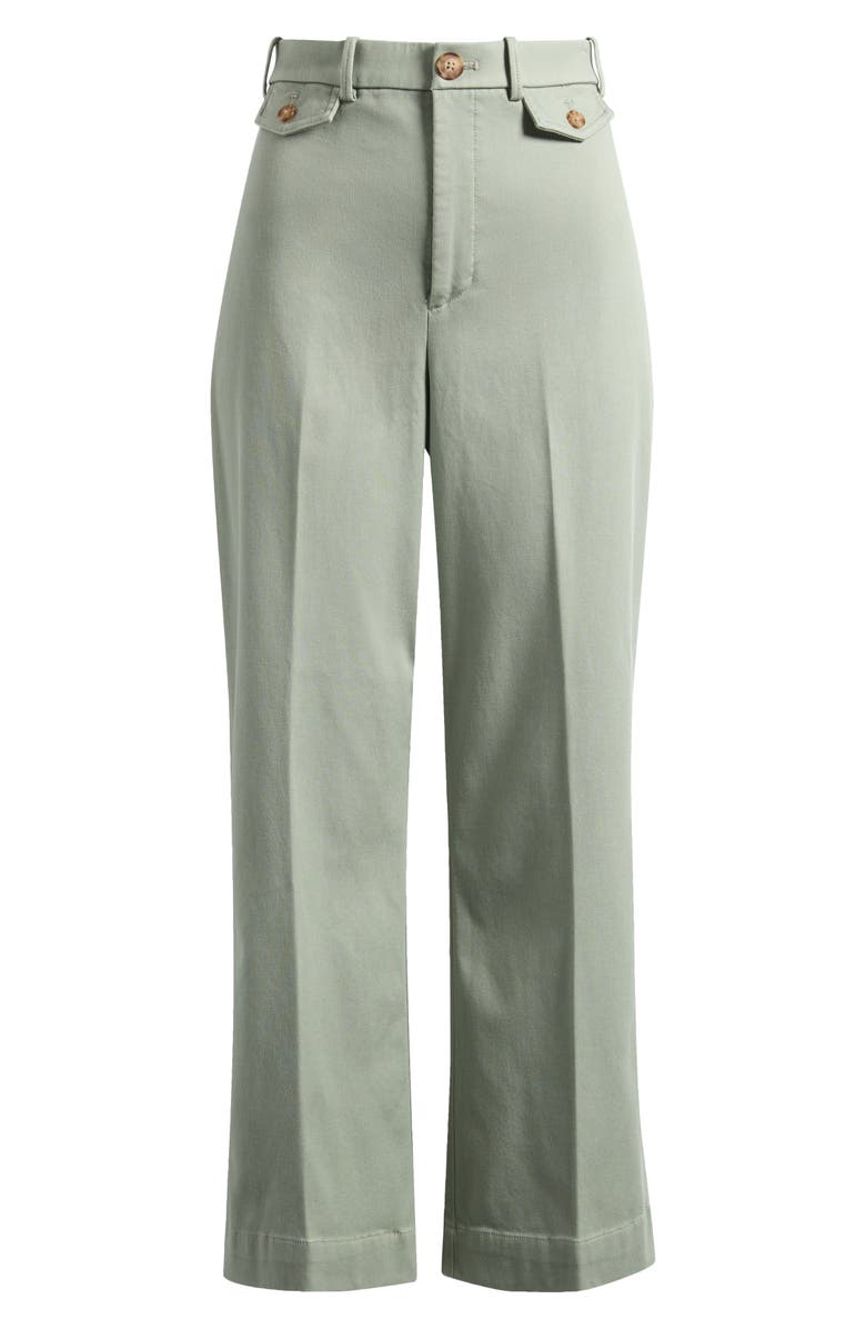SPANX<sup>®</sup> Easy Flare Crop Cotton Blend Pants, Main, color, Sage Brush