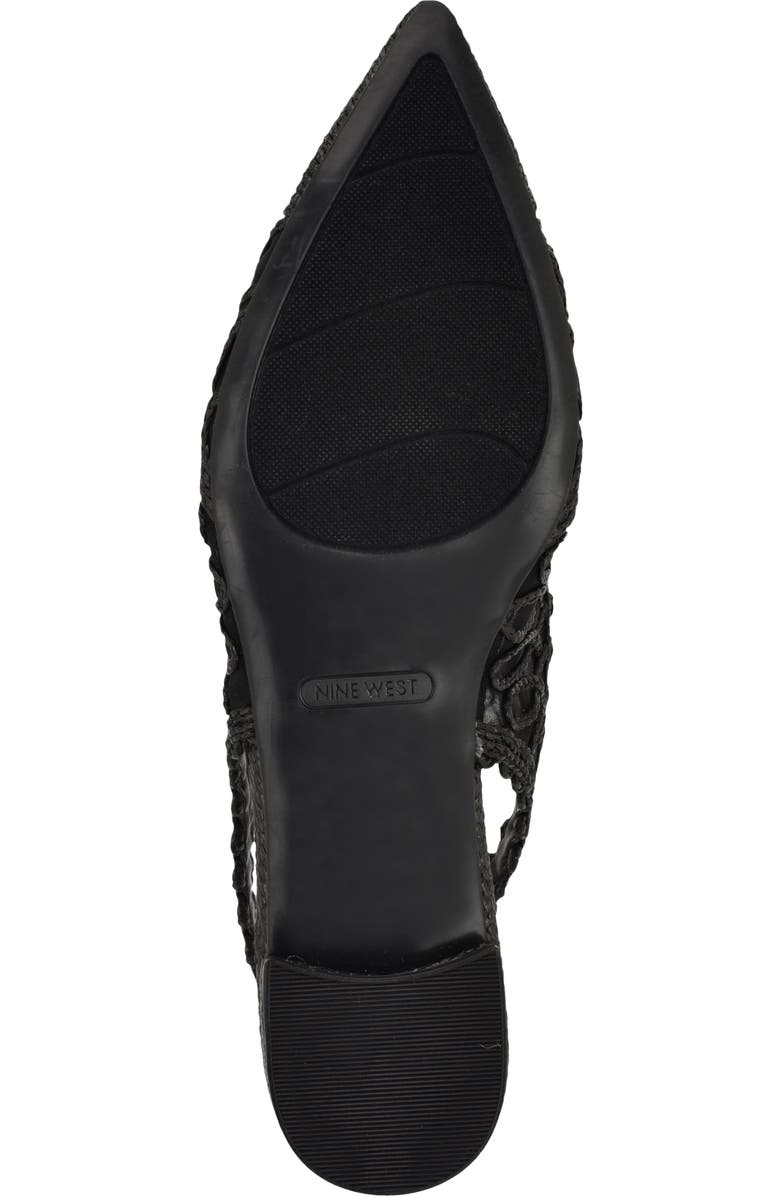 Nine West Jovias Slingback Pointed Toe Flat, Alternate, color, Black