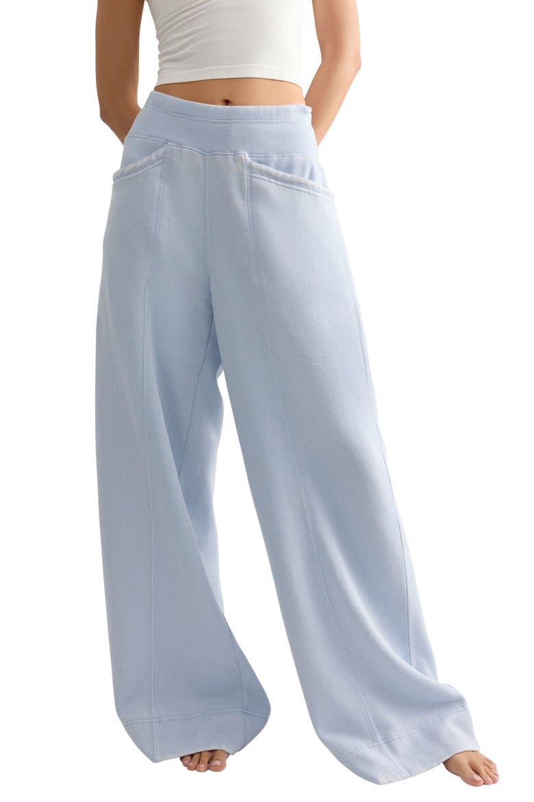 Intimately FP Slow It Down Wide Leg Pants, Main, color, ICE SKATING