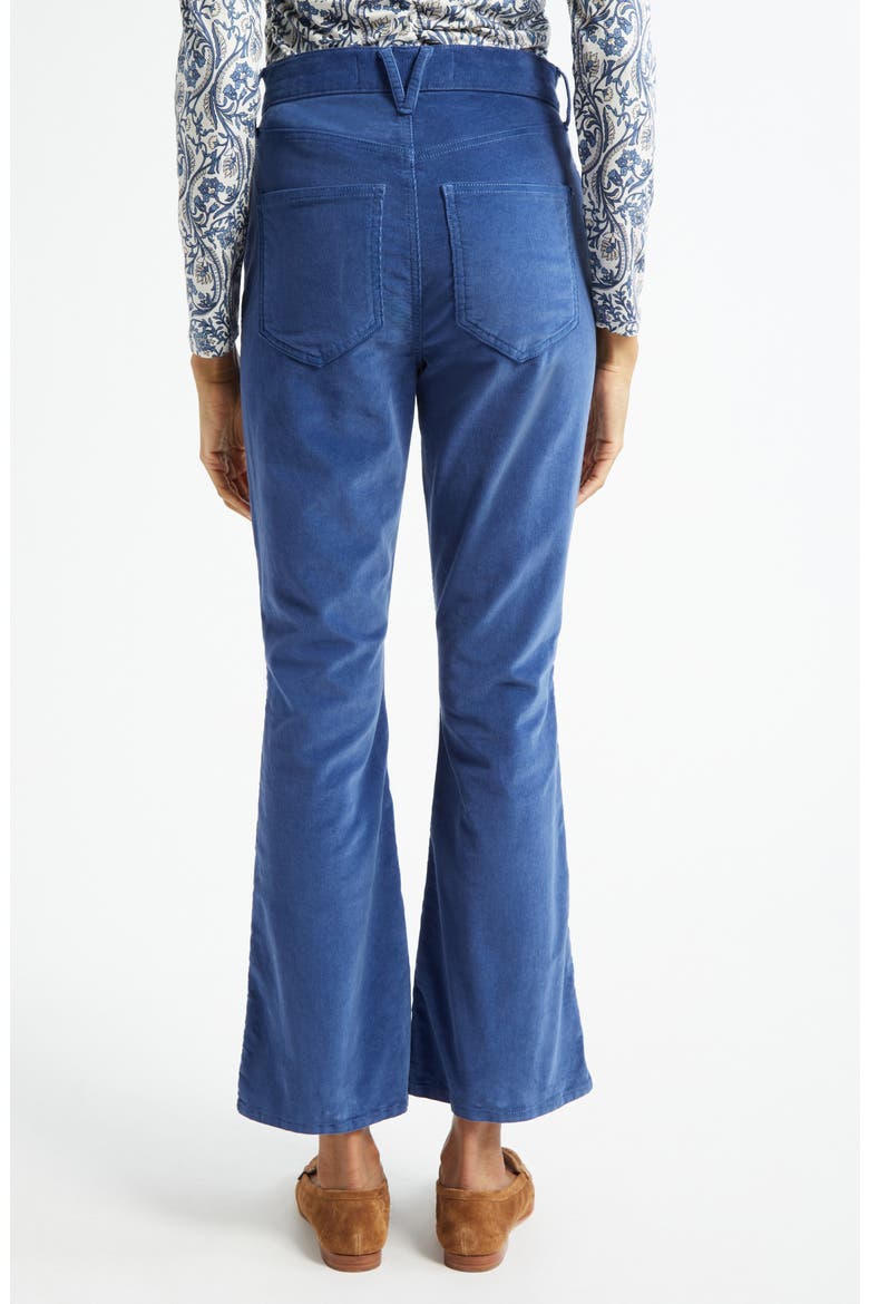Carson Corduroy Flare Leg Ankle Pants, Alternate, color, BLUE STONE