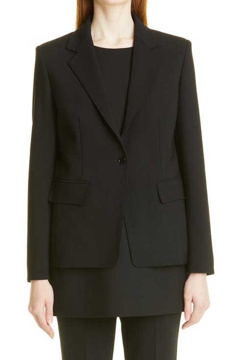 Peplum Stretch Wool Jacket