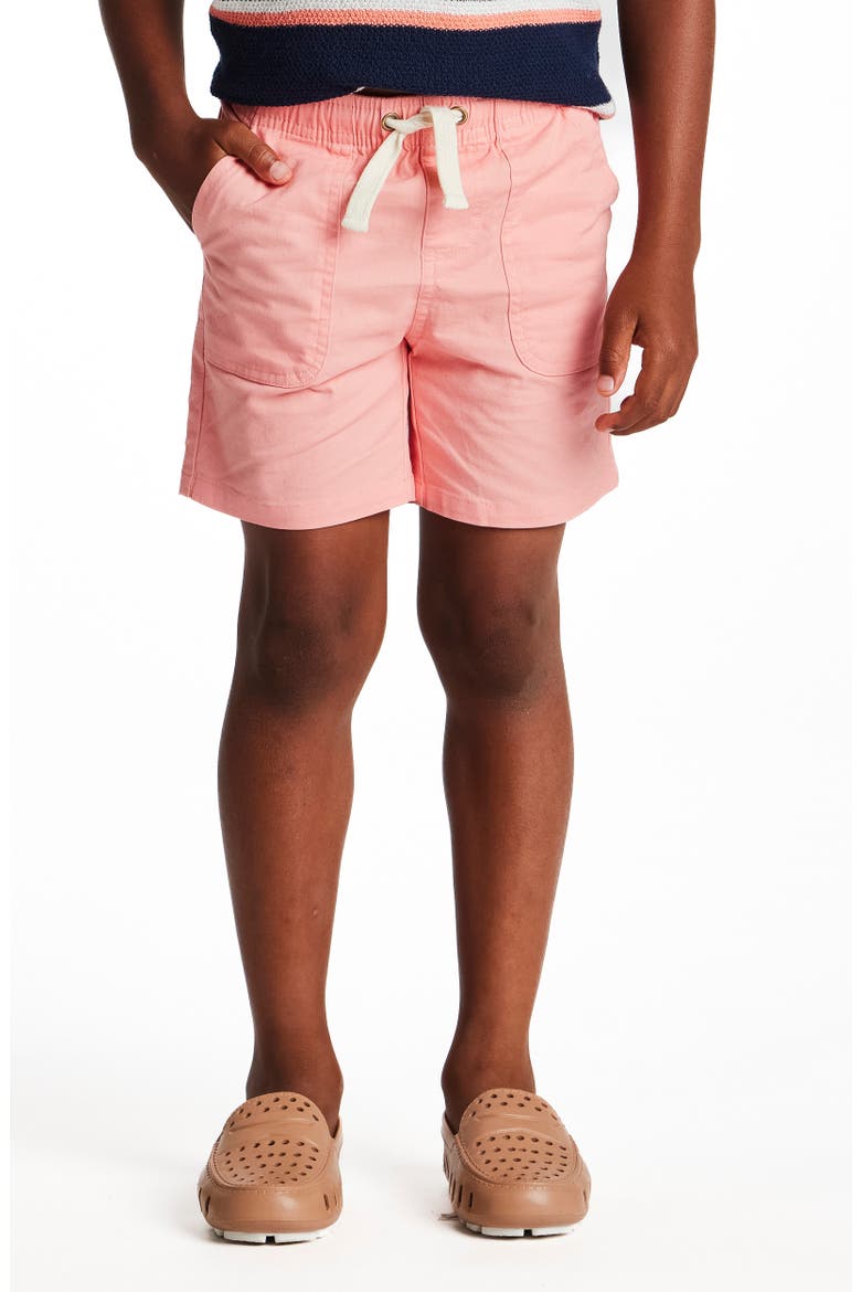 Kids' Stretch Cotton Twill Shorts, Alternate, color, CORAL TWILL