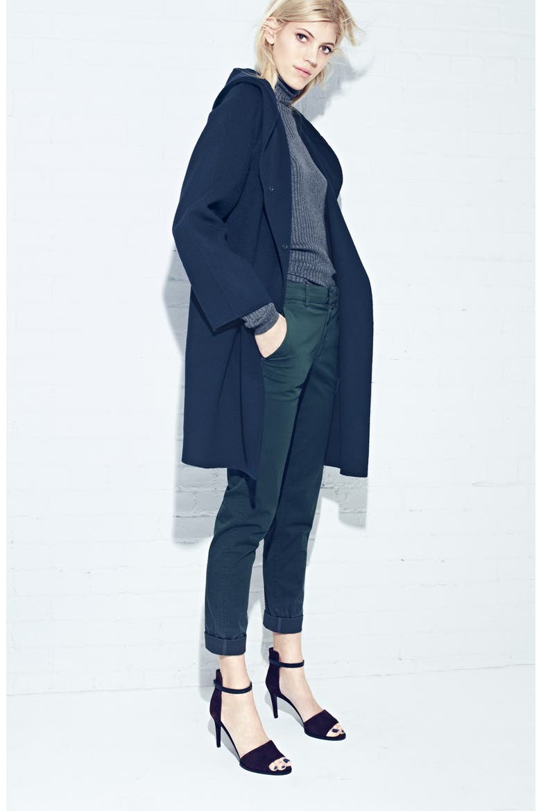 Skinny Rib Turtleneck, Alternate, color, CHARCOAL