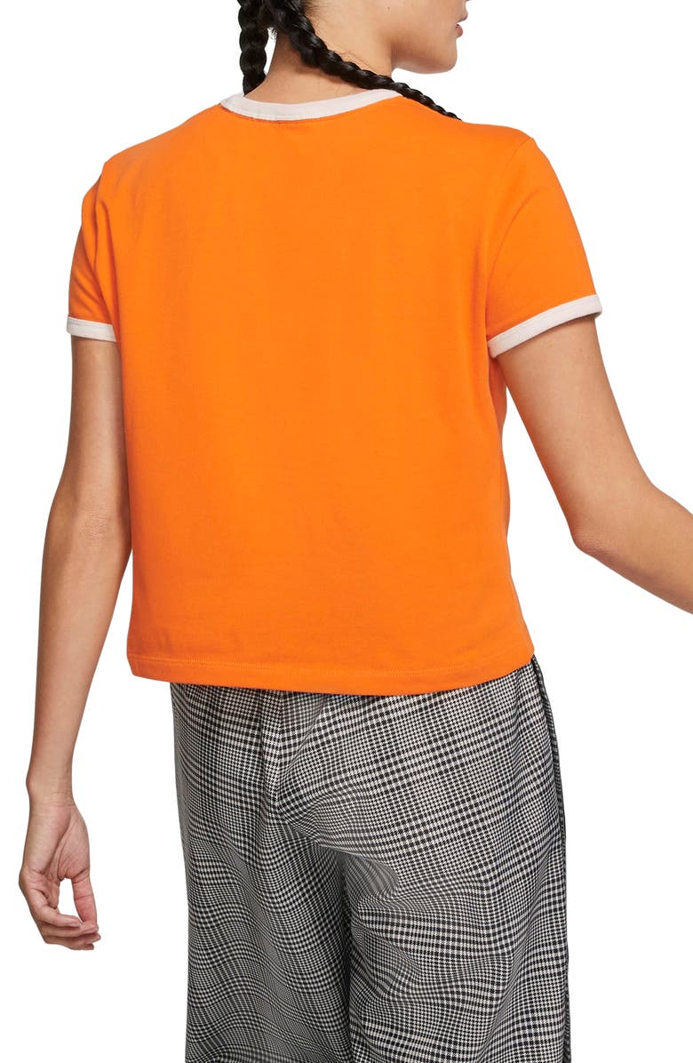 Nike x Olivia Kim NRG Futura Logo Tee, Alternate, color, Bright Ceramic