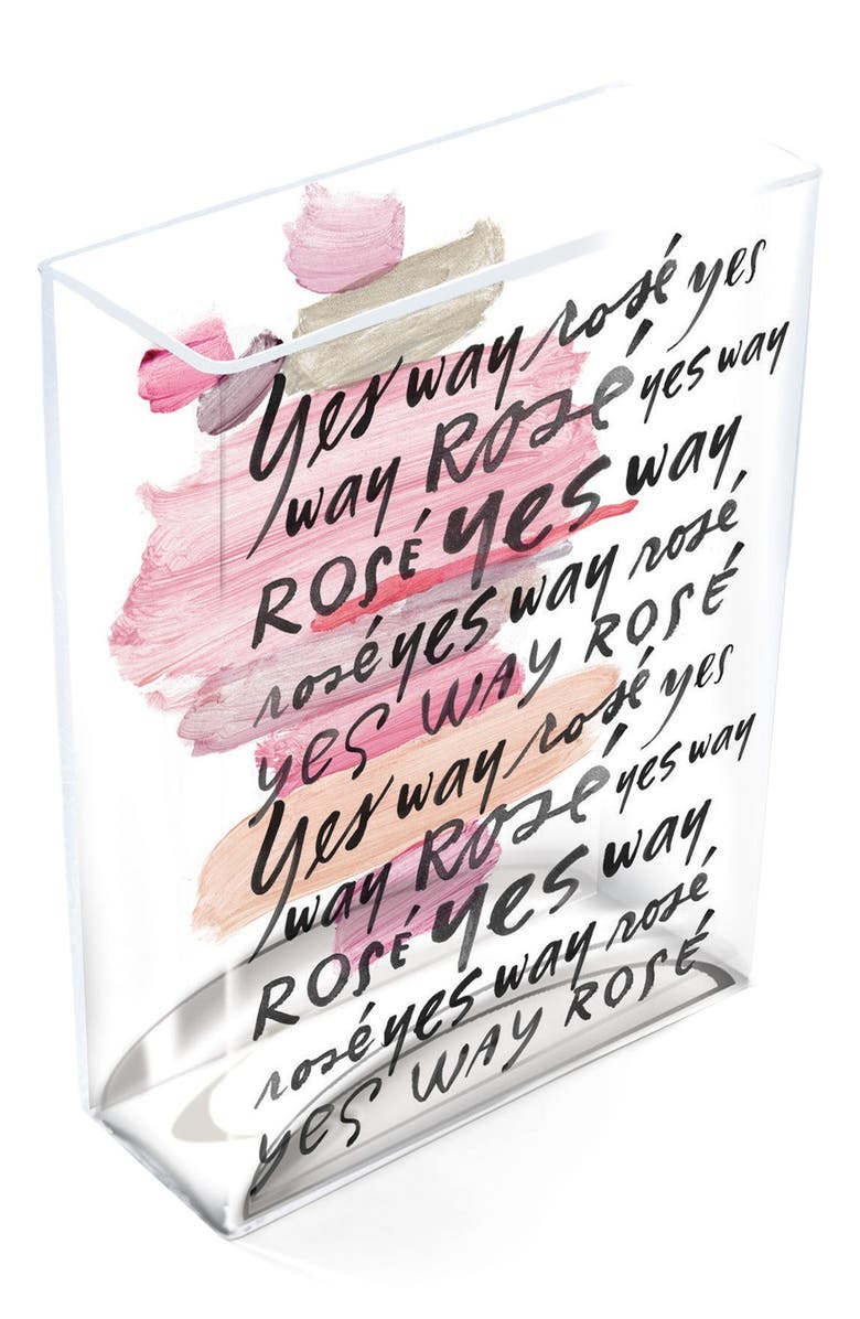 Fringe Studio Yes Way Rosé Glass Vase, Main, color, 