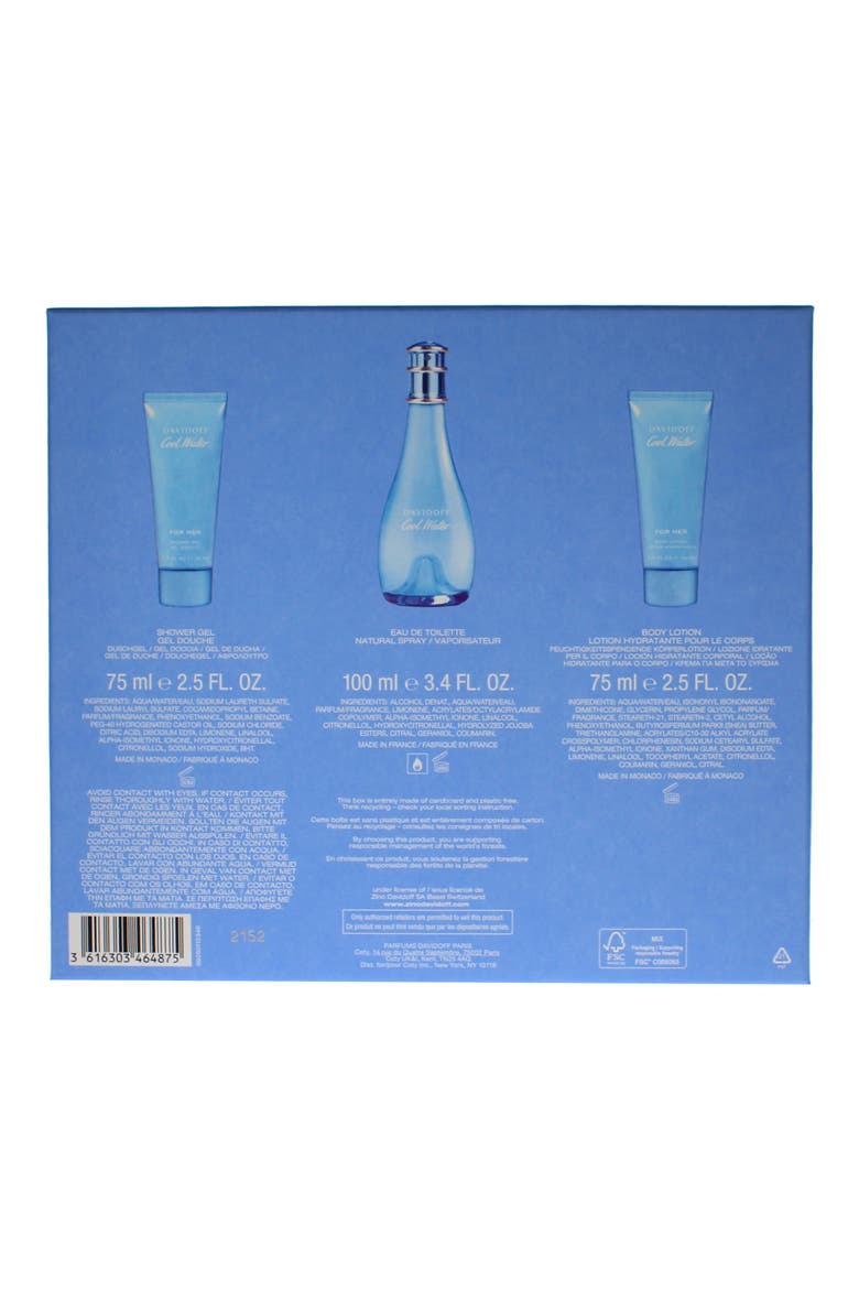 Cool Water For Her 3-Piece Fragrance Gift Set, Alternate, color, NO COLOR