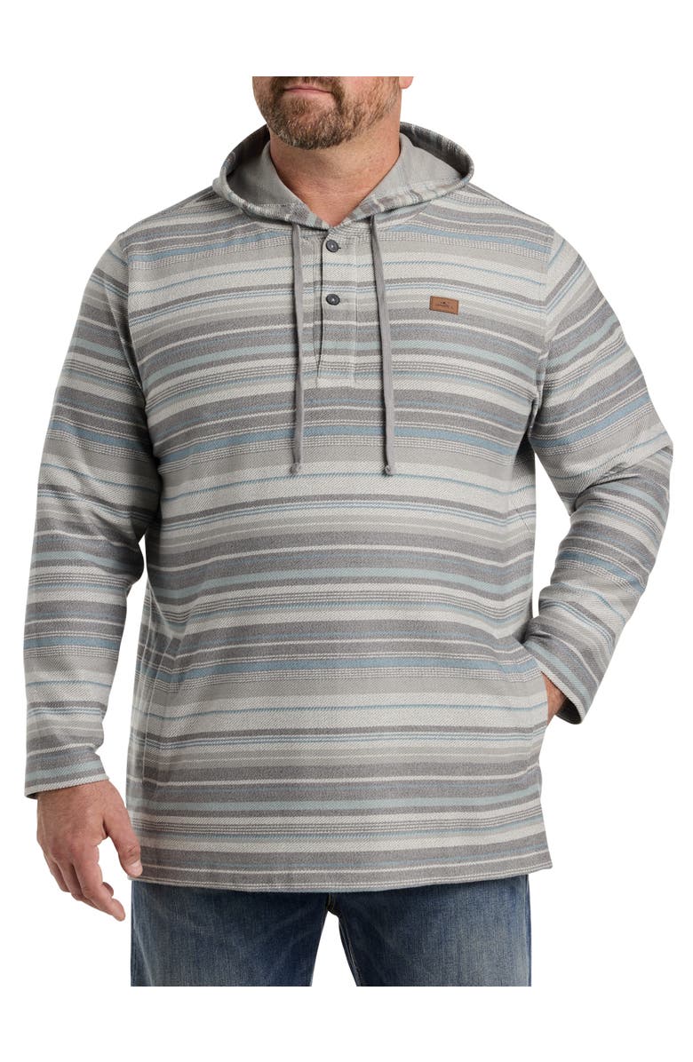 O'Neill Big & Tall Bavaro Striped Pullover Hoodie, Main, color,