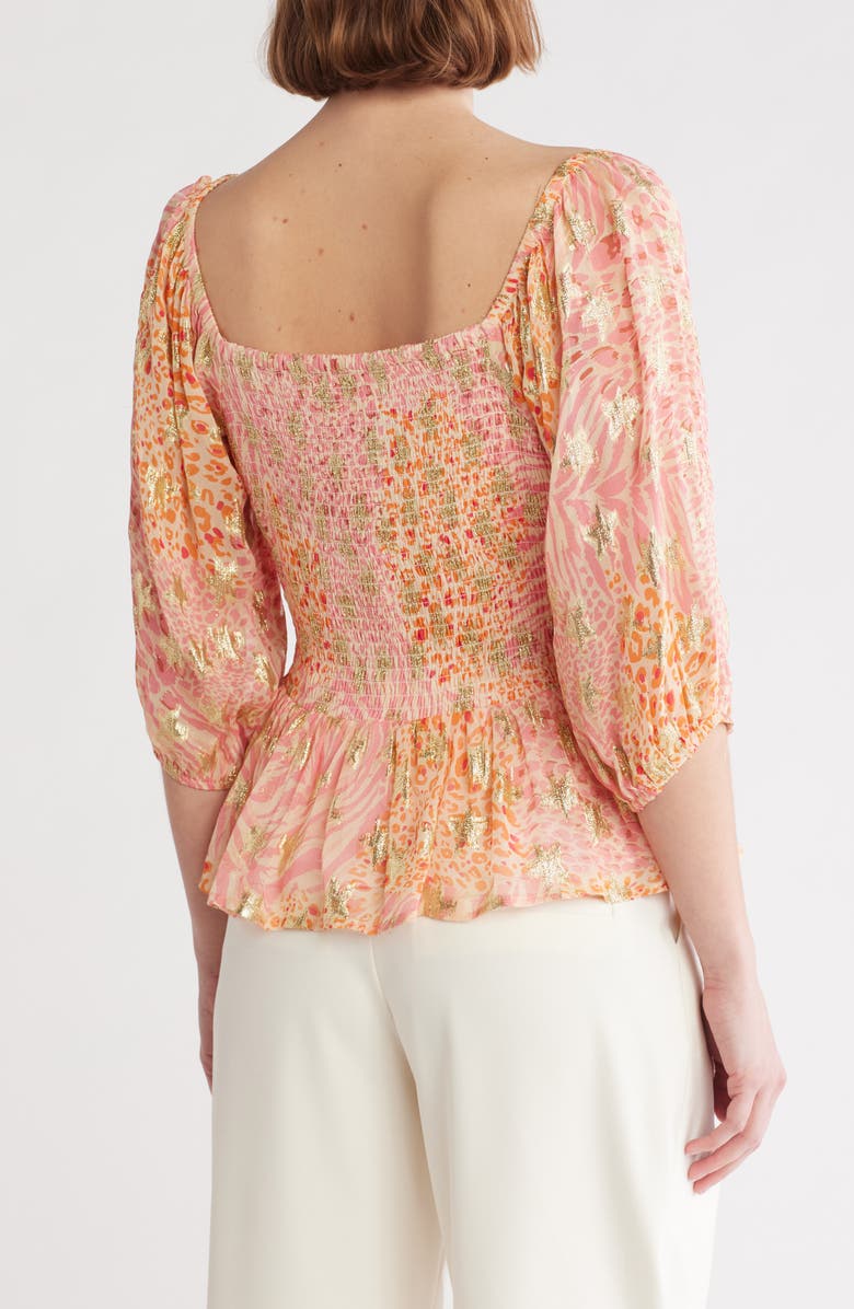 CIEBON Geena Knot Front Peplum Top, Alternate, color,