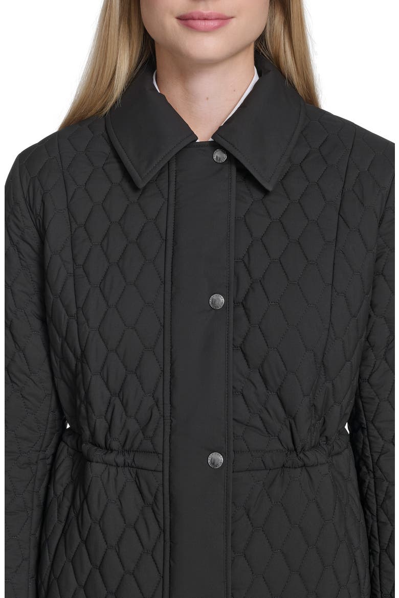 Honeycomb Quilted Jacket, Alternate, color, BLACK