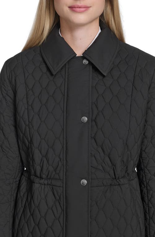 Cole Haan Honeycomb Quilted Jacket In Black