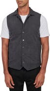 W.R.K Slim Fit Camp Collar Corduroy Snap-Up Vest