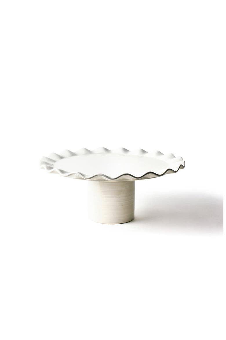 Signature White Ruffle Large Cake Stand, Main, color, White