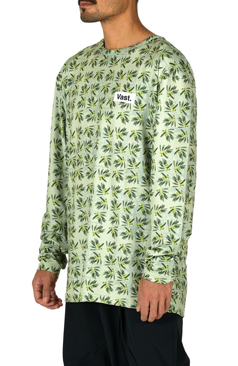 VAST Peace Aqua Terra Performance Long Sleeve T-Shirt, Alternate, color, Olive