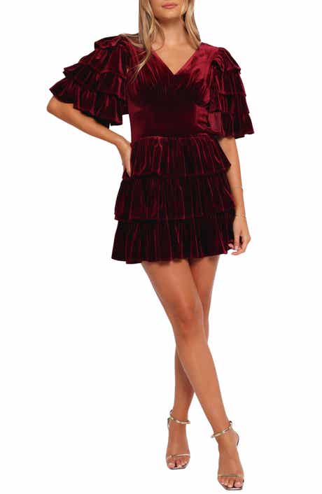 Petal & Pup Agnes Ruffle Velvet Tunic