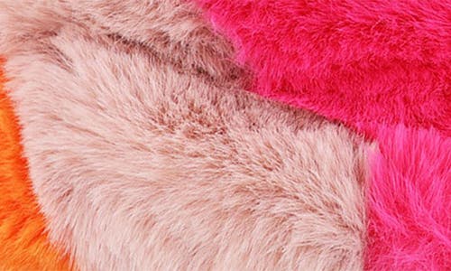 Kurt Geiger London Faux Fur Rainbow Bucket Hat In Multi