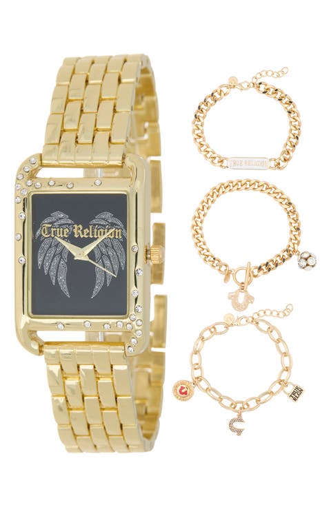 Crystal Logo Bracelet Watch, 25mm