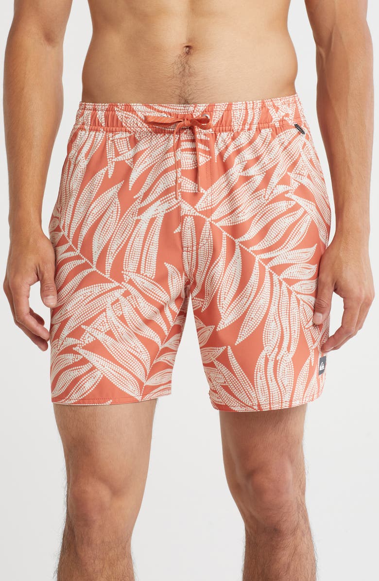 Quiksilver Palu Bay Volley Swim Trunks, Main, color, Apricot