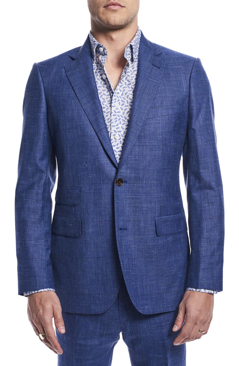 Strong Suit by Ilaria Urbinati Kilgore Slim Fit Plaid Wool Blend Suit, Alternate, color,