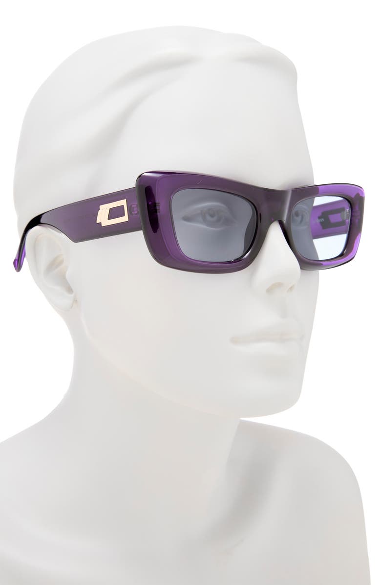 Le Specs Dopamine Limited Edition Cat Eye Sunglasses, 50mm, Alternate, color, Dark Violet