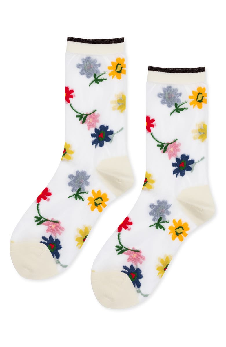 Hansel From Basel Louann Sheer Crew Socks, Alternate, color, 