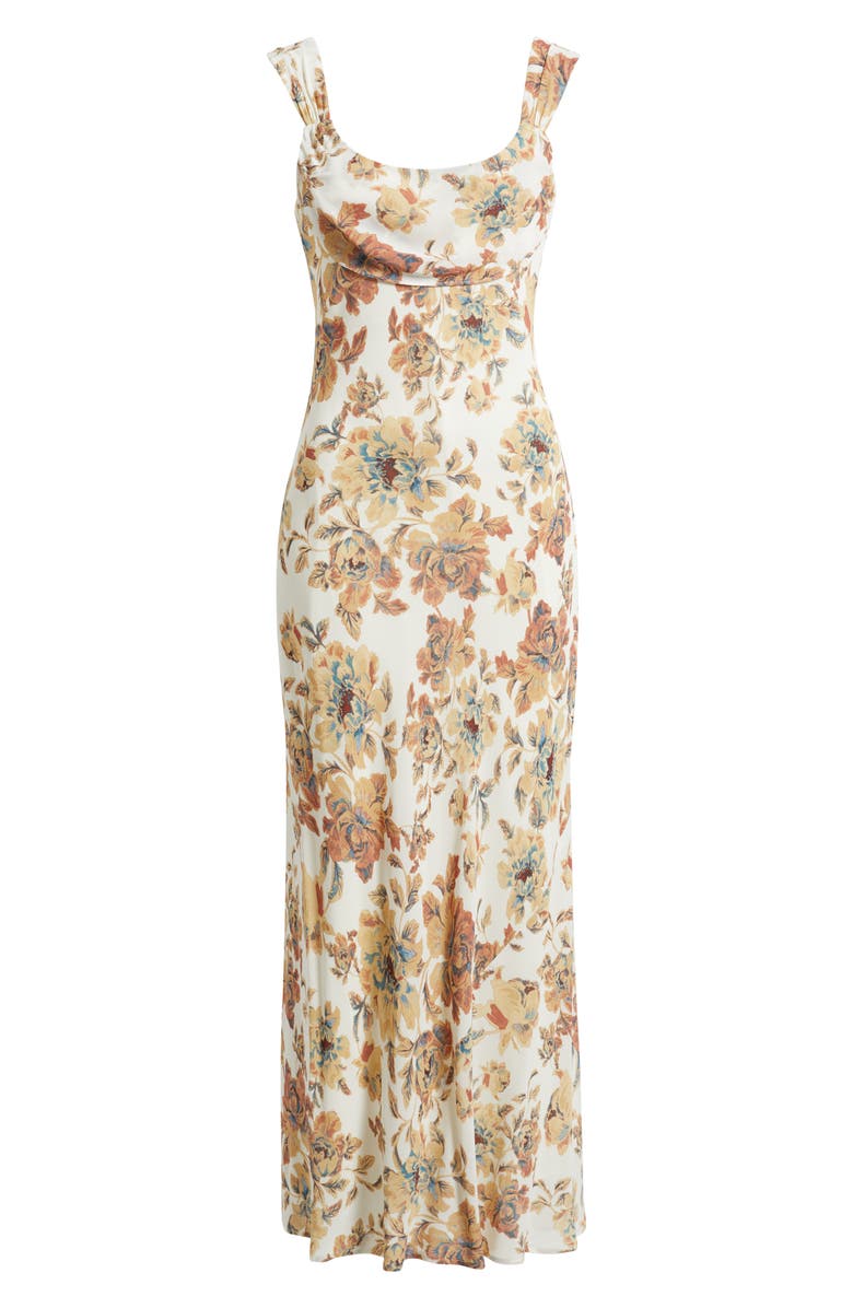 WAYF Lena Floral Cocktail Slipdress, Alternate, color, Ivory Paisley
