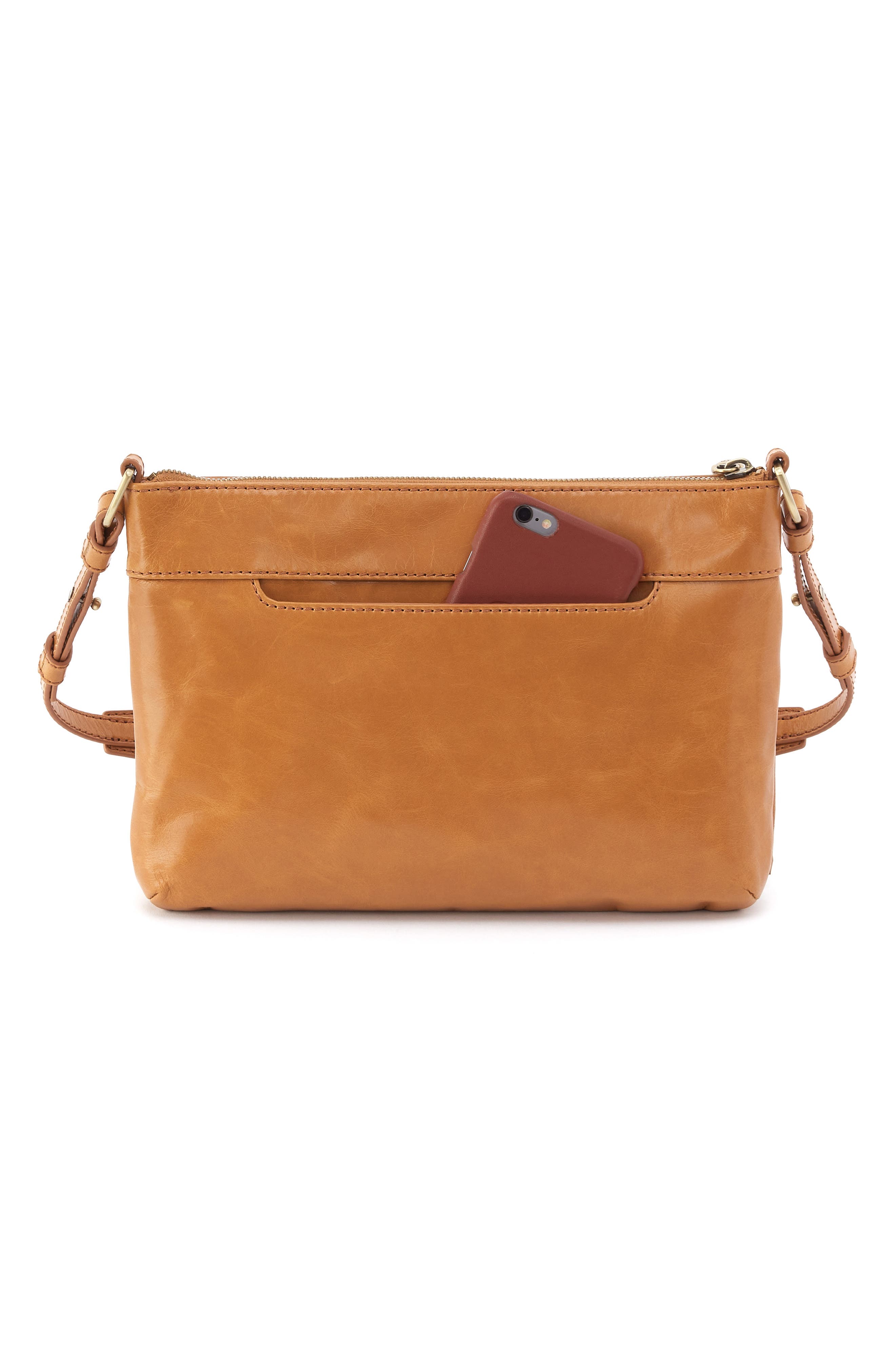 HOBO Billie Leather Crossbody Bag, Alternate, color, Natural