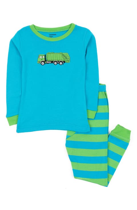 Cotton Two-Piece Printed Pajamas, Vehicles & Machines