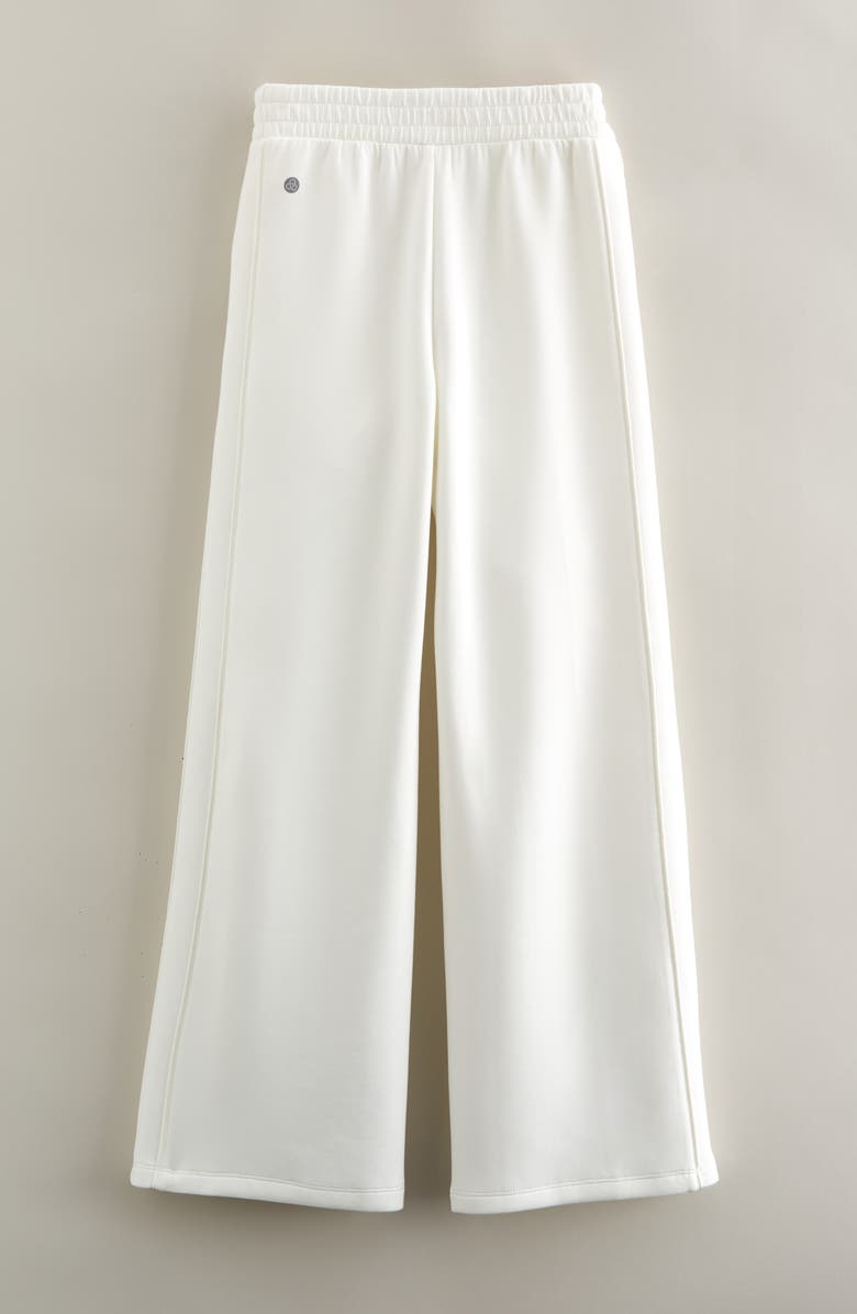 Zella Girl Kids' Varsity Track Pants, Alternate, color, Ivory Egret