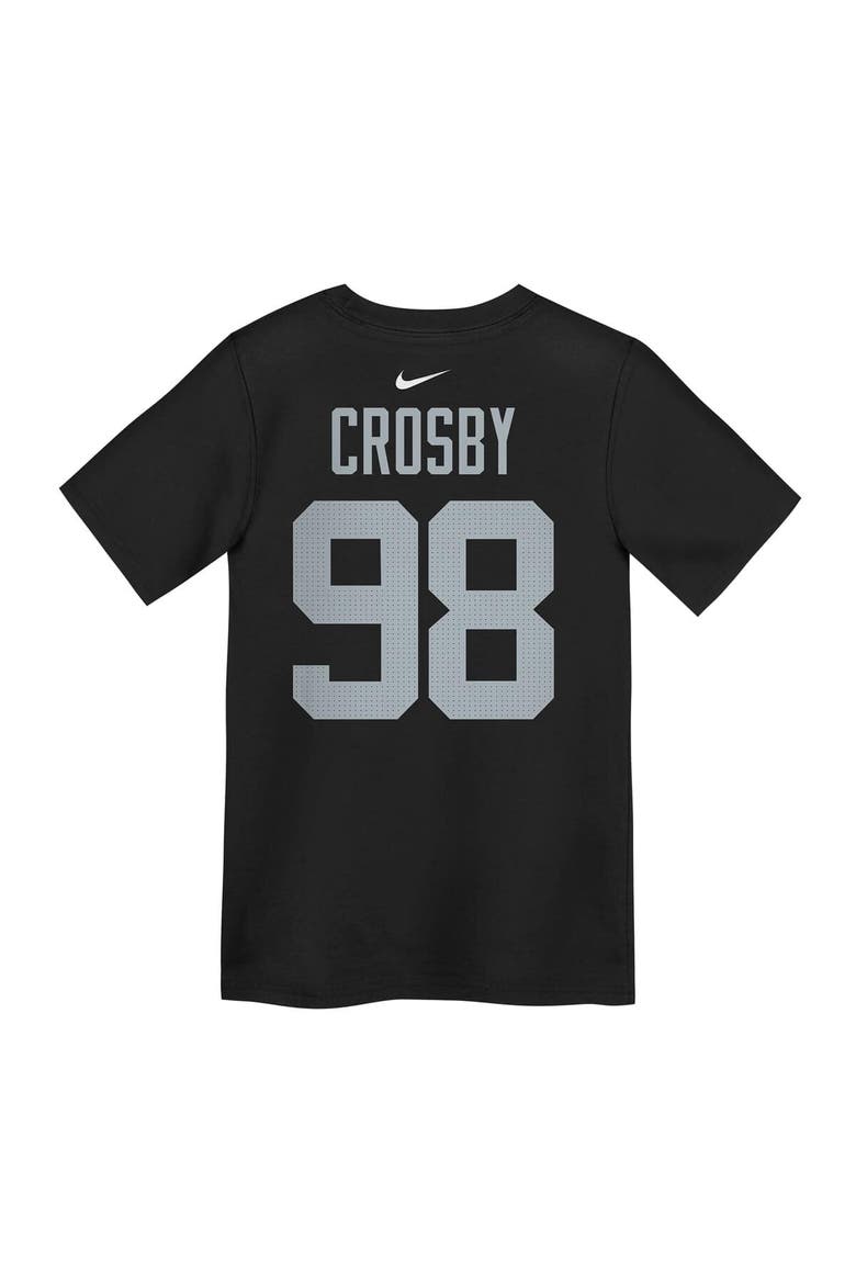 Preschool Nike Maxx Crosby Black Las Vegas Raiders Player Name & Number T-Shirt, Alternate, color, Black
