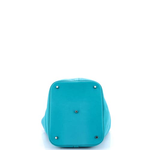 Pre-owned Hermes Hermes Picotin Lock Bag Clemence Gm In Blue