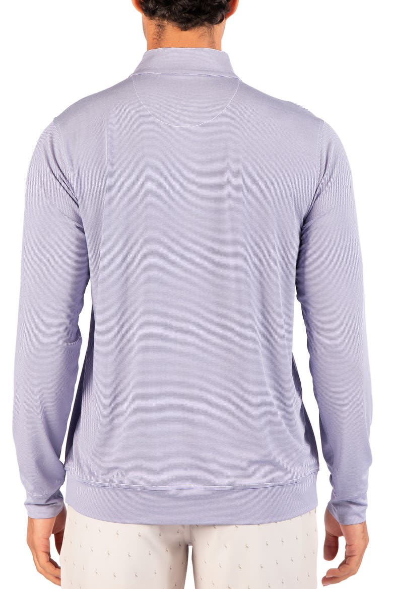 Mini Stripe Performance Quarter Zip Pullover, Alternate, color, SAPPHIRE BLUE
