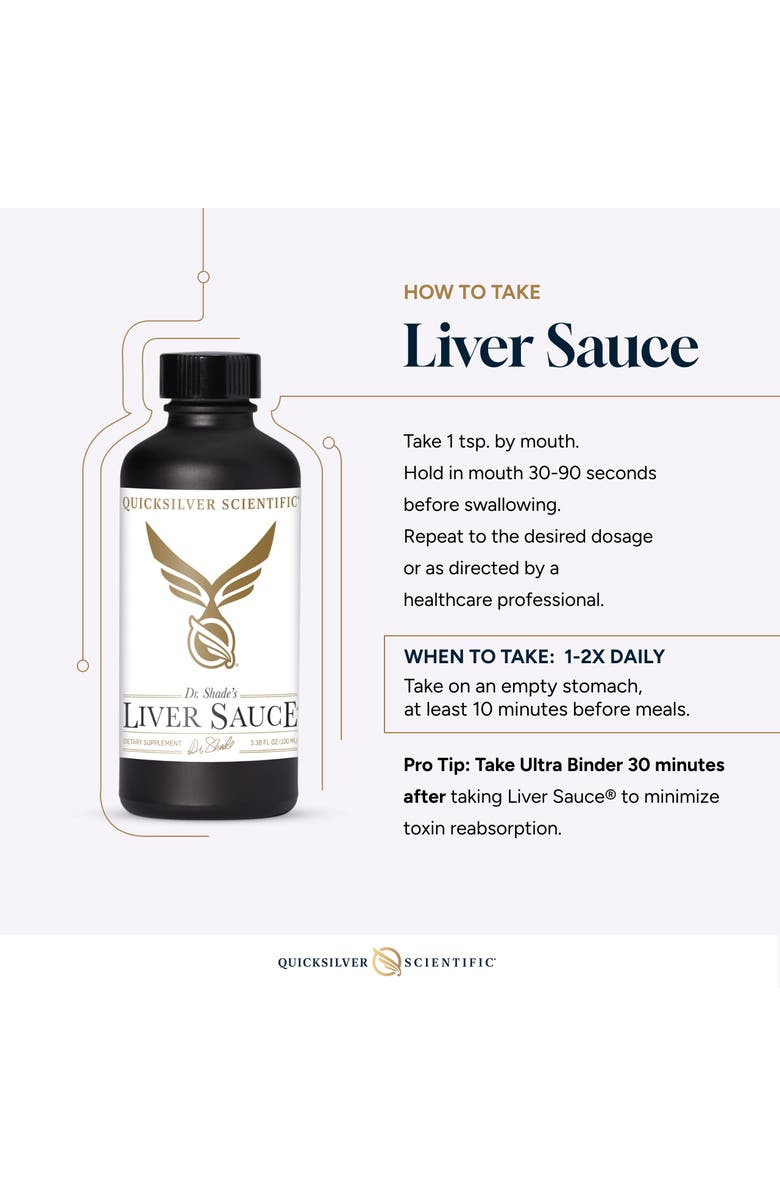 Quicksilver Scientific Liver Sauce Liposomal Milk Thistle and Dandelion Root Supplement, Alternate, color, 