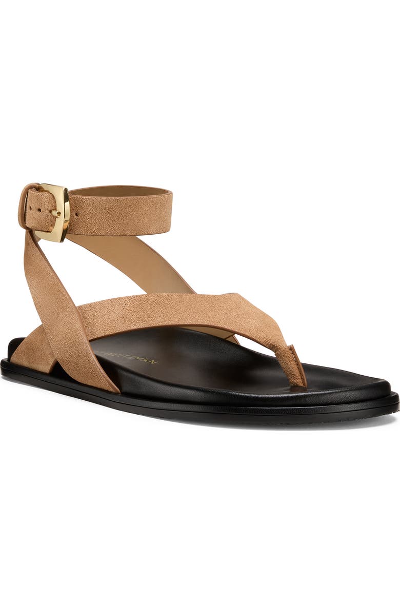 Stuart Weitzman Marykate Ankle Strap Sandal, Main, color, New Camel