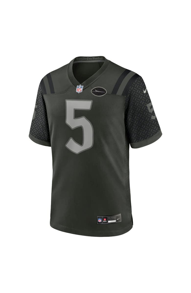 Nike Men's Nike Garrett Wilson Gotham Green New York Jets 2025 Rivalries Collection Game Jersey, Alternate, color, Green