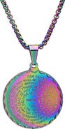 HMY JEWELRY The Lord's Prayer Medallion Pendant Necklace