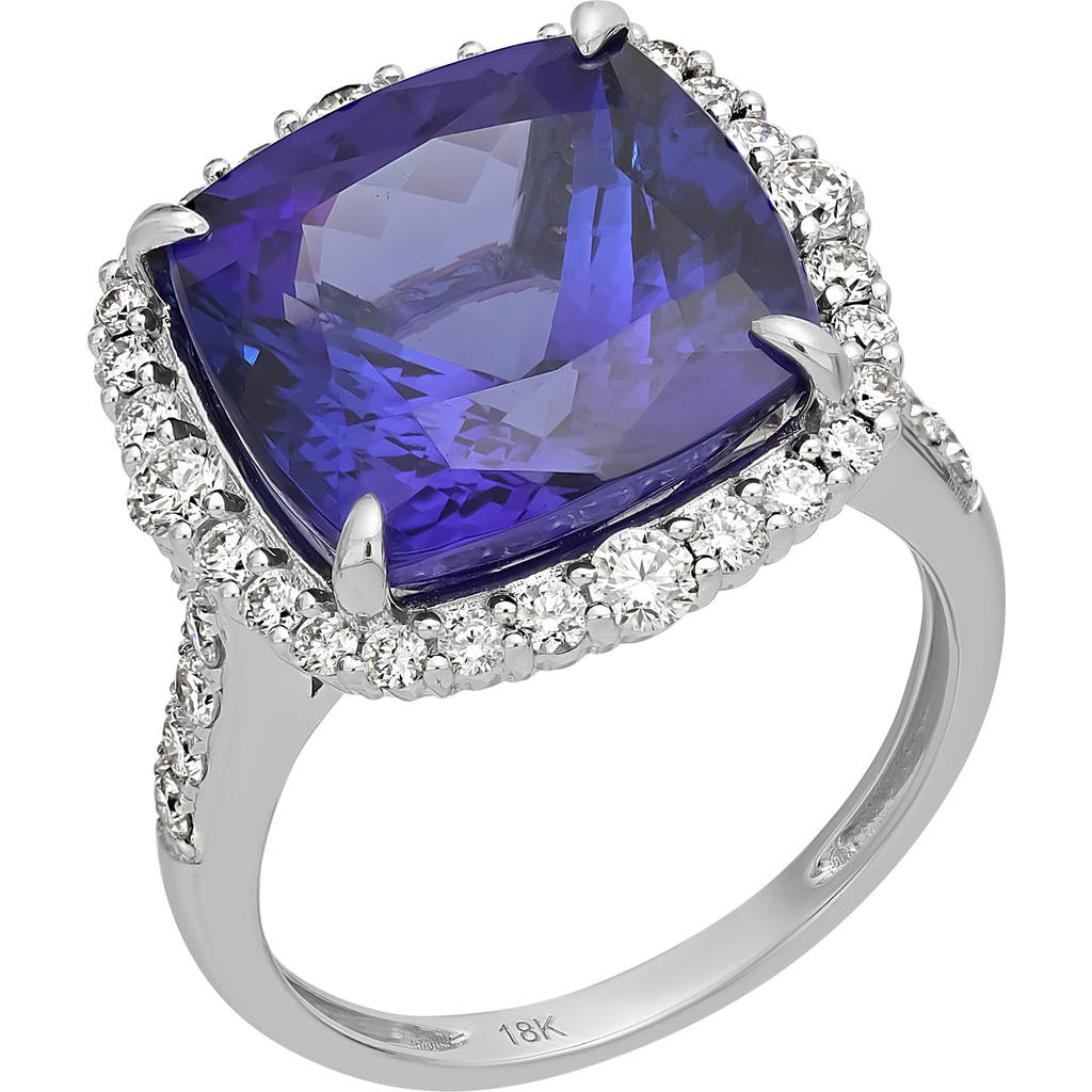 Bony Levy Tanzanite & Diamond Statement Ring In 18k Wg/tanzanite/diamond