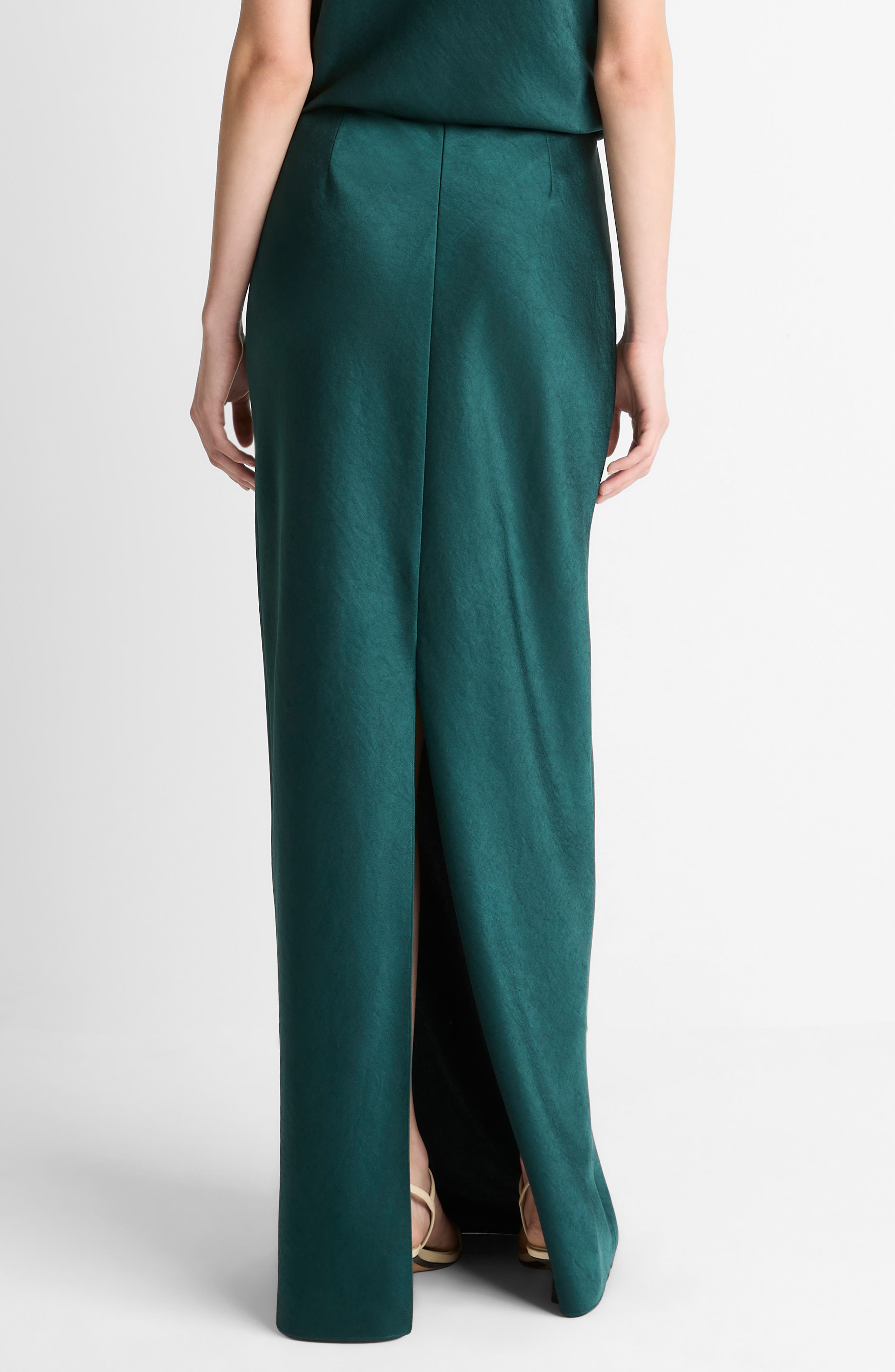 Satin Bias Column Skirt - image 2