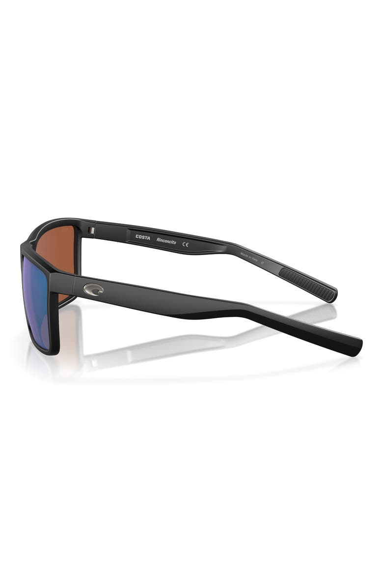 Rinconcito 60mm Polarized Rectangular Sunglasses, Alternate, color, BLACK GREEN