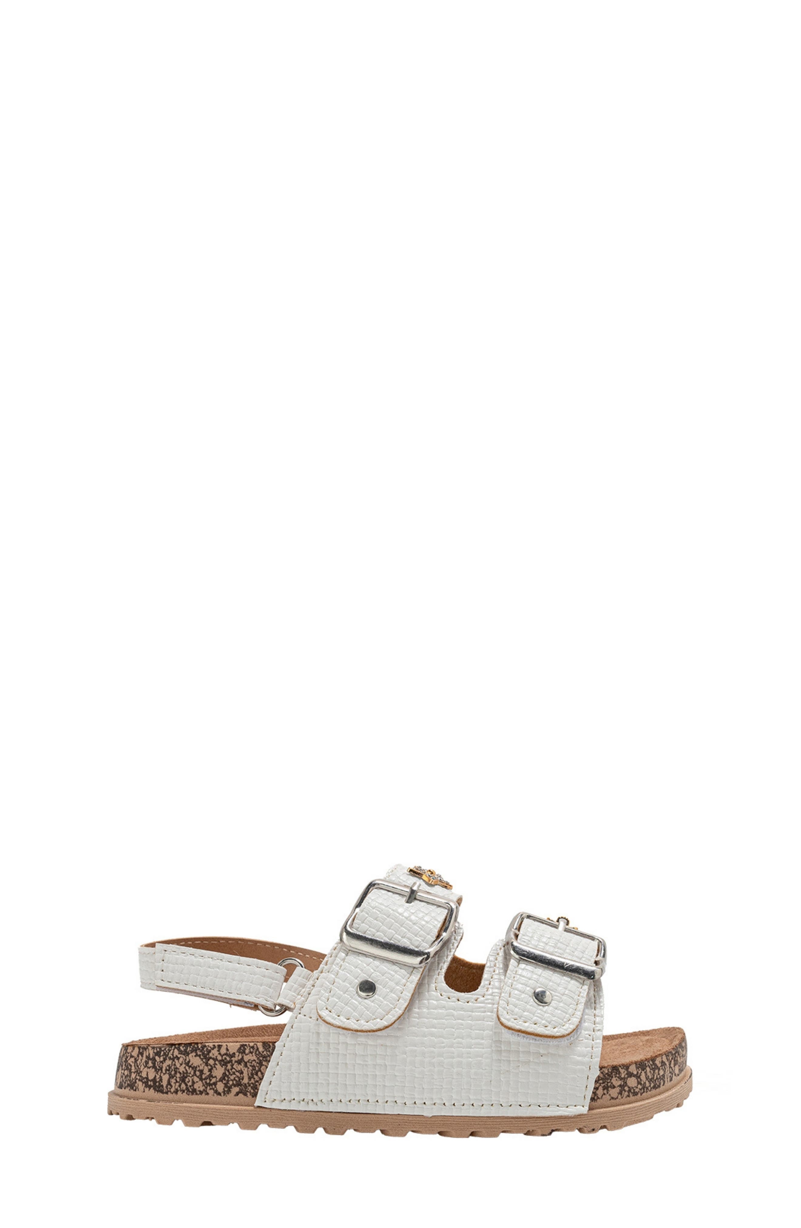bebe Kids' Rosie Footbed Sandal, Alternate, color, White