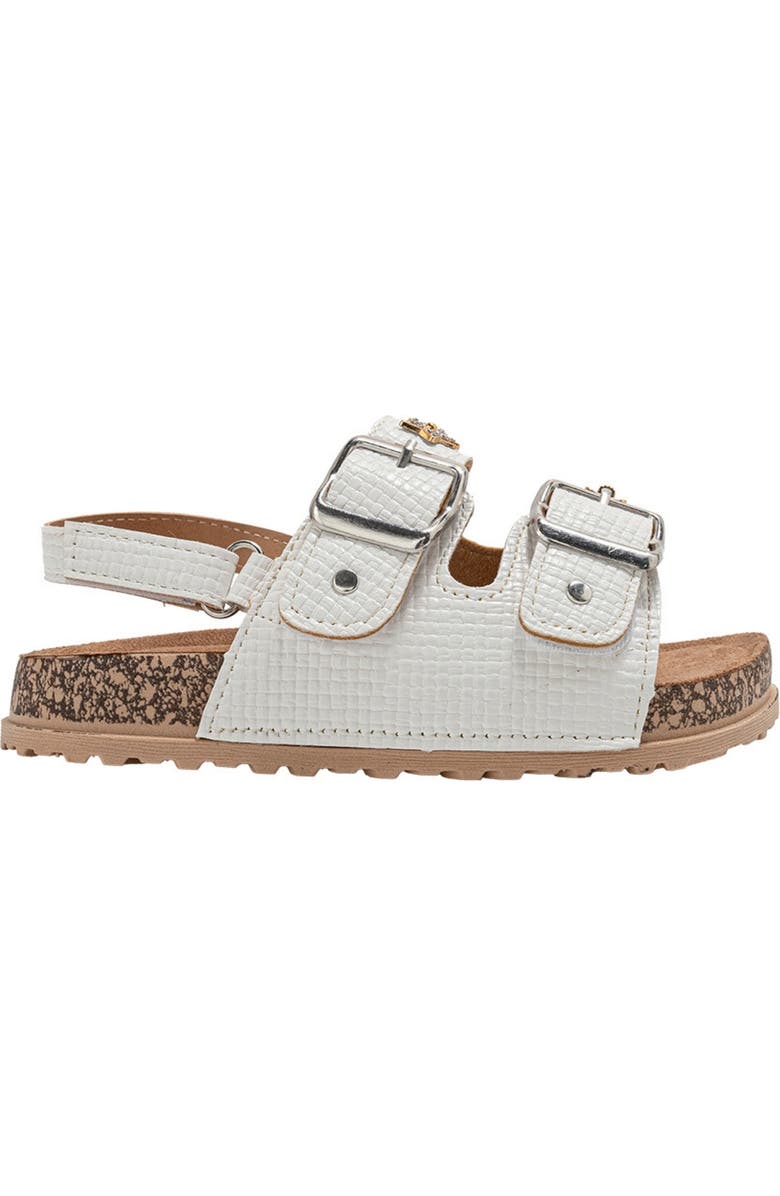 bebe Kids' Rosie Footbed Sandal, Alternate, color, White