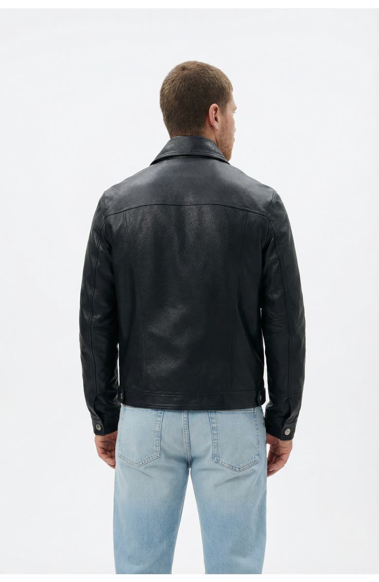 FURNIQ UK Oliver Leather Jacket, Alternate, color, Black
