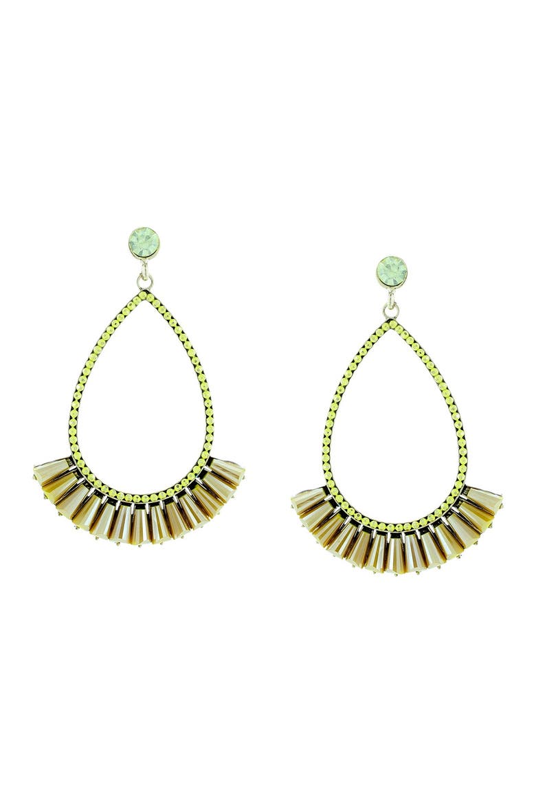 Gia Beaded Drop Earrings, Main, color, GOLD / YELLOW