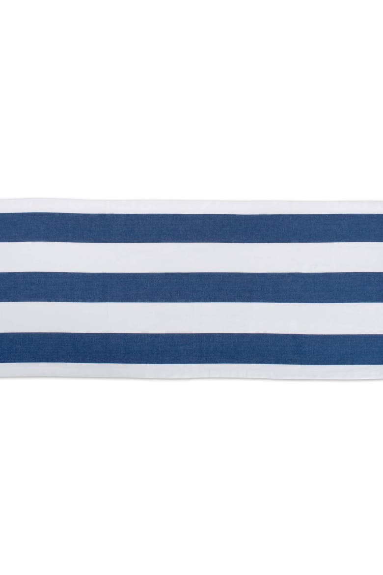 Dobby Stripe Table Runner 18x72", Alternate, color, Navy/White